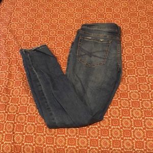 Medium colored, slightly washed jeggings